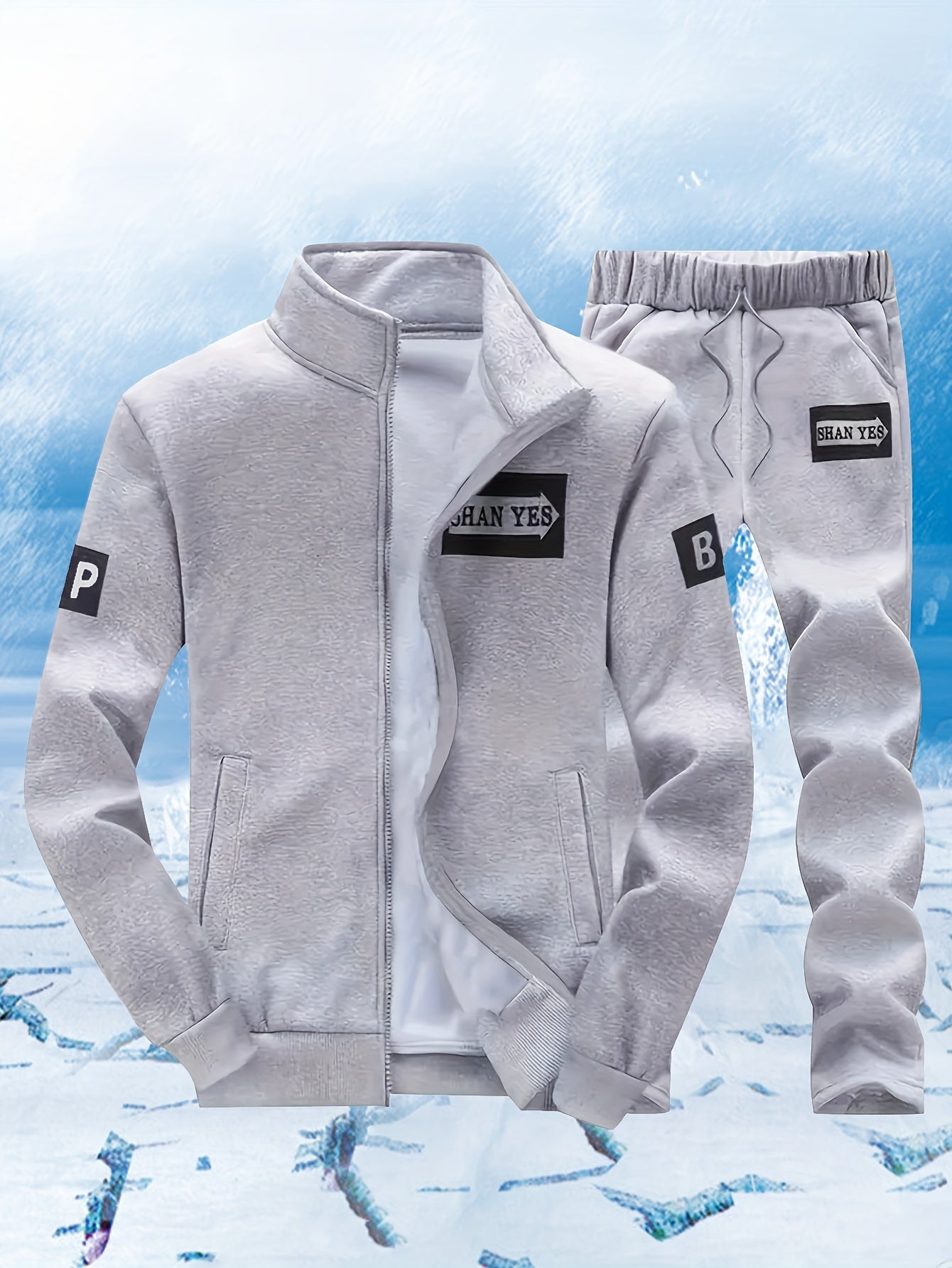 Men's Tracksuit Jacket and Pants Set - Zip Detail Everyday Classic Edition
