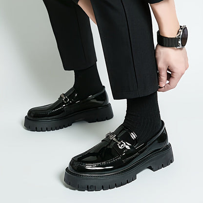 Men's Loafers & Slip-Ons - Platform Sole & Metal Detail 219237