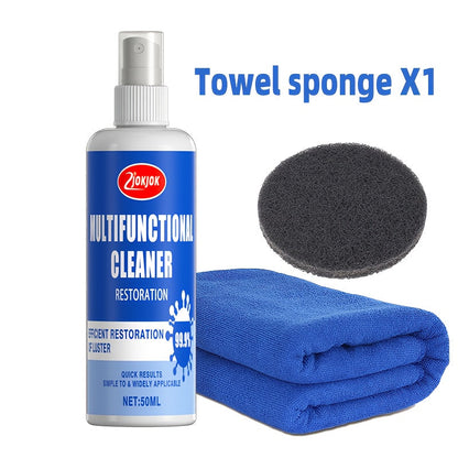 Kitchen Degreaser Spray Heavy Duty Oil Stain Remover Quick-Dissolving Formula for Stove Oven Microwave Cooktop Metal Surfaces Cuts Grease Refurbishes Appliances No Harsh Chemicals Includes Sponge Towel