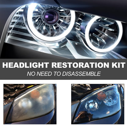Car Headlight Restoration Fluid 8.5oz – Removes Yellowing, Oxidation & Haze | Crystal Coating Refurbishment Agent for Plastic Headlamp Lenses | Treats 6-10 Headlights