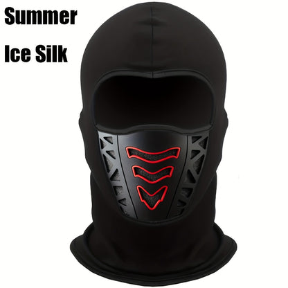 Motorcycle Full Face Mask Winter Thermal – Windproof Anti-Dust Neck Cover, Breathable Air Vents, Cold Weather Balaclava for Men, Snug Fit, Glasses-Compatible Riding Face Mask