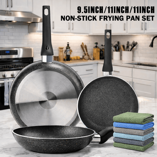 Nonstick Cookware Set 9-Piece with Detachable Handles - Stackable Induction Compatible Pots and Pans Set, Non-Stick Coating, Space-Saving Kitchen Cooking Set for Camping, RV & Small Kitchens