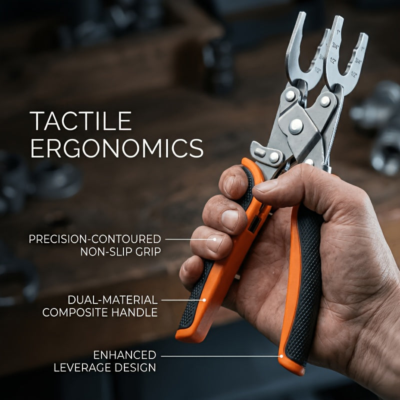 Push to Connect Pipe Disconnect Tool – Quick Release Disassembly Pliers for PEX PVC Copper Fittings 1/2” 3/4” 1” Carbon Steel Ergonomic Handle
