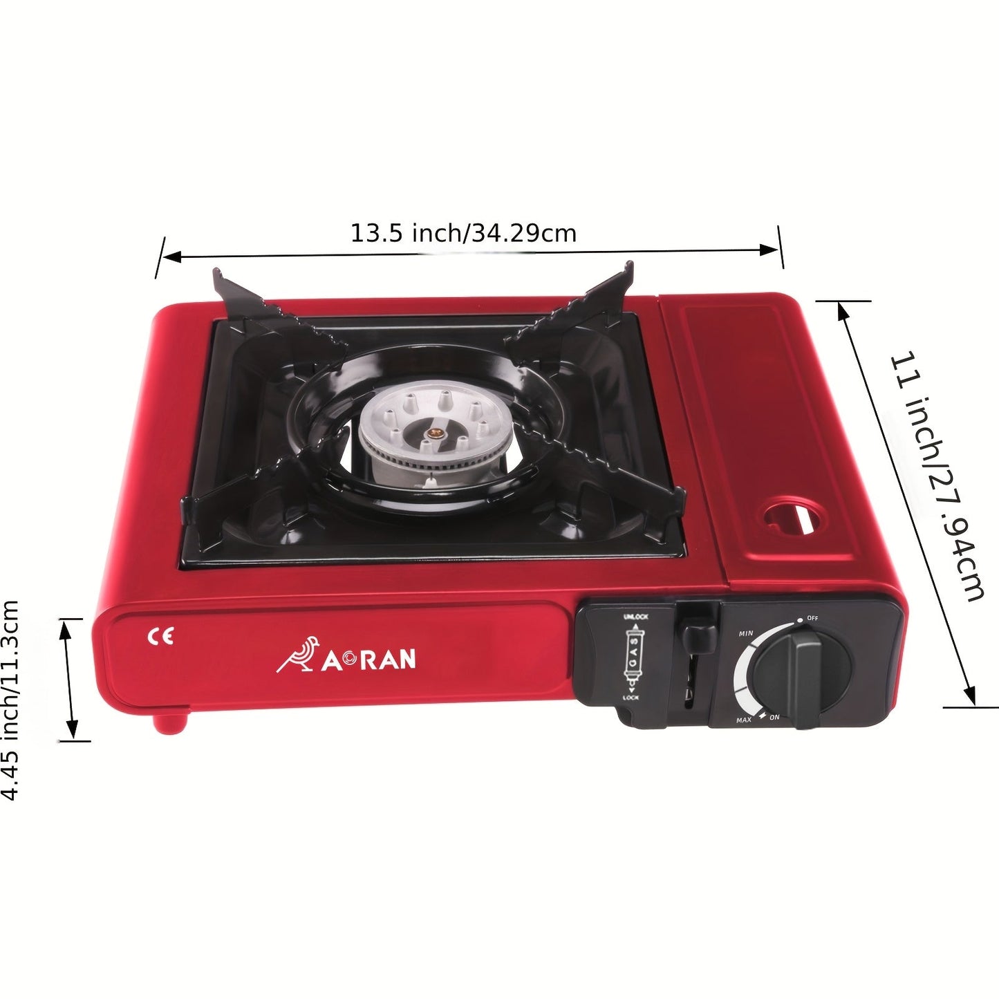 Portable Butane Stove – Cassette Camp Burner with Piezoelectric Ignition & Safety Lock for Camping Hiking BBQ Korean Cooking Outdoor