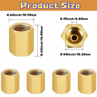 Brake Line Fittings Assortment Kit – 3/16", 1/4", 5/16" & 3/8" Tube Sizes, Inverted Flare Union Connectors, Multiple Thread Sizes, with Optional Hose Clamps for Automotive Brake Line Repair