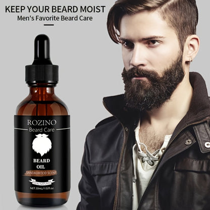 Beard Oil for Men – Sandalwood Scent with Plant Essence, Deep Moisturizing & Nourishing Beard Care Oil for Soft Smooth Glossy Beard, Daily Grooming Essential for Men, 30ml