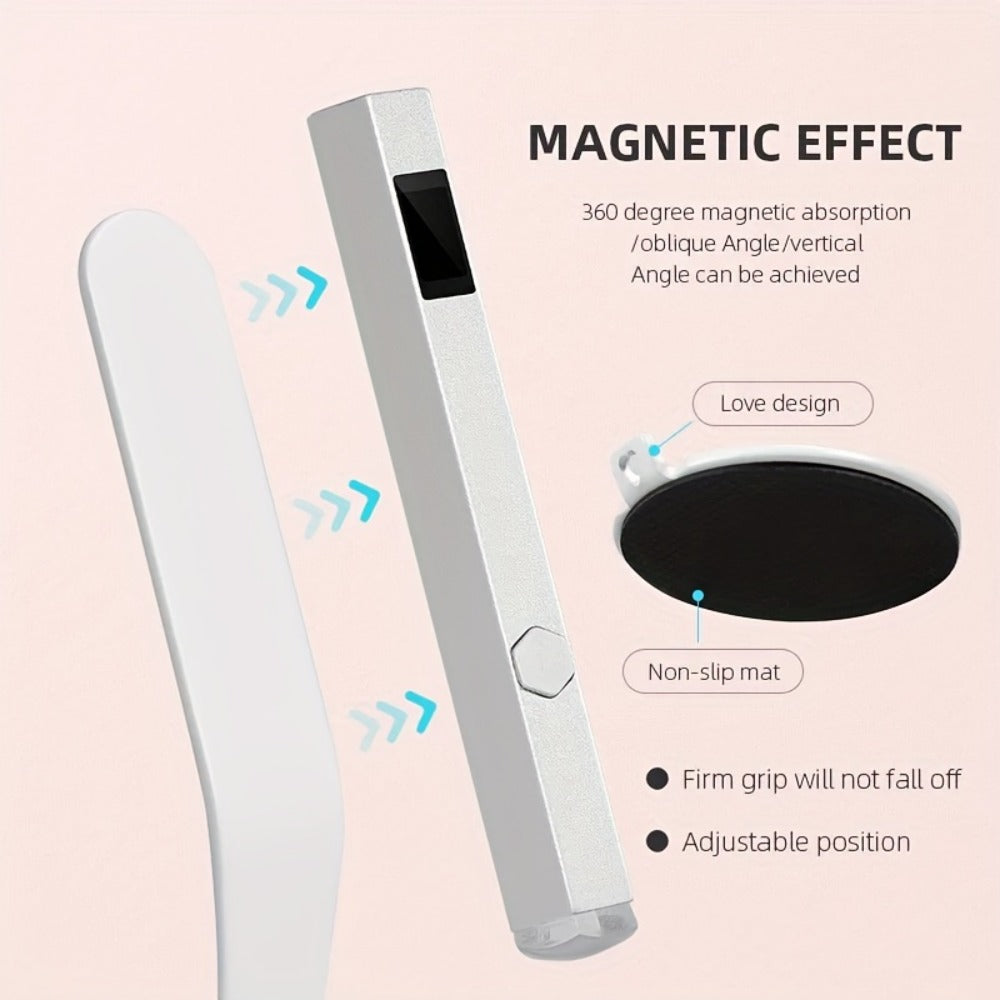 Mini Handheld Nail Dryer LED Lamp USB Powered Fast Dry Gel Polish Curer Portable Small Nail Lamp for Home Salon Travel Manicure DIY Nail Art Black Blue Gray Light Blue