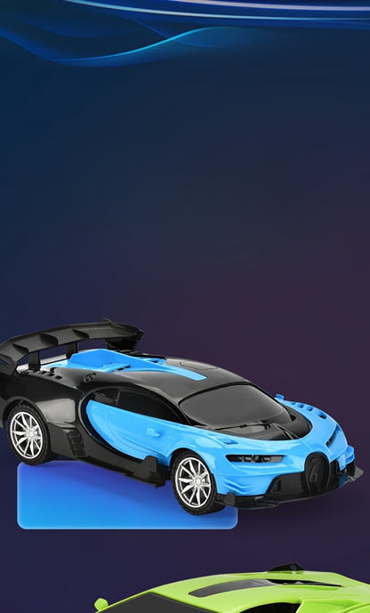 High-Speed Drift RC Car 1:24 Scale with LED Lights 4-Channel Simulation Model Remote Control Car for Kids Boys Girls – Green Blue Black Red Black, Birthday Christmas Halloween Gift Ages 6+