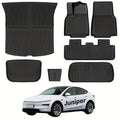 FRUKA 7pcs All Weather TPE Floor Mats And Cargo Trunk Liners for 2025 for TESLA Model Y Juniper/ 2020-2024 for TESLA Model Y/ 2024-2026 for TESLA Model 3 5-Seater (Does Not Fit 7-Seat)