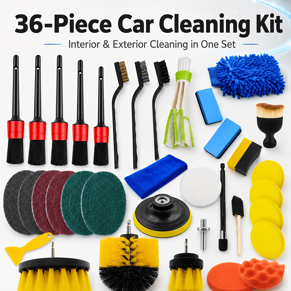Car Detailing Brush Set The Ultimate Auto Cleaning Kit for Vents Gaps Maintenance Car Air Outlet Detail Clearance Brush