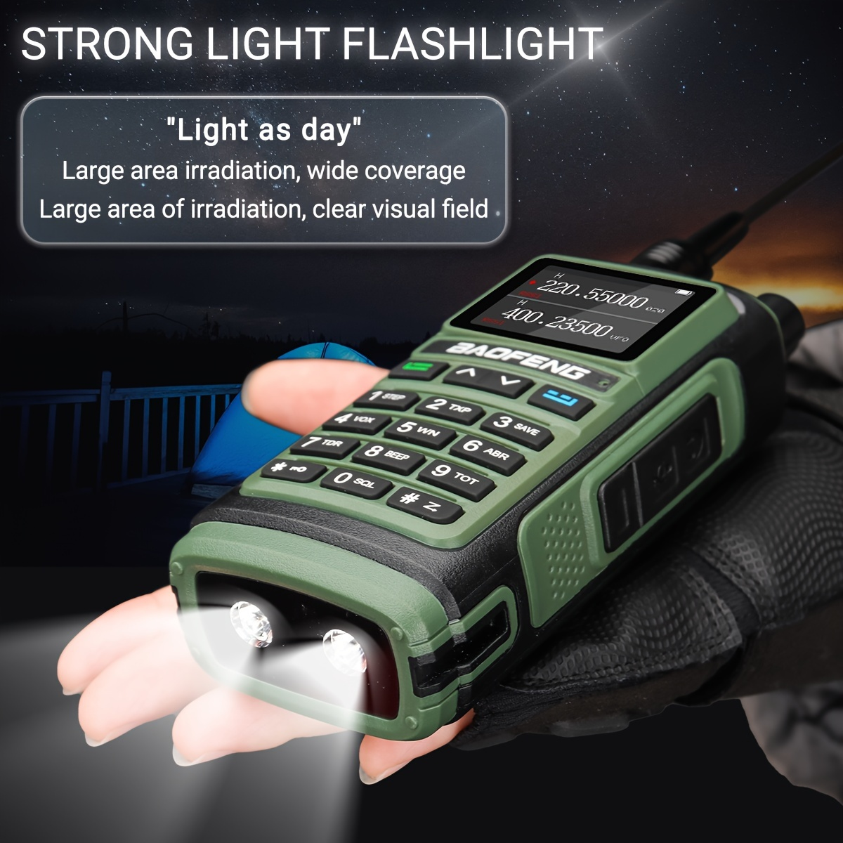 Ham Radio Walkie Talkie Tri-Band, BAOFENG UV-17R Long Range Two Way Radio 999CH VOX USB-C, VHF UHF Dual Band, CHIRP Compatible, Wireless Frequency Copy, Earpiece & Flashlight Included