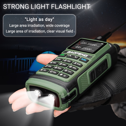 Ham Radio Walkie Talkie Tri-Band, BAOFENG UV-17R Long Range Two Way Radio 999CH VOX USB-C, VHF UHF Dual Band, CHIRP Compatible, Wireless Frequency Copy, Earpiece & Flashlight Included