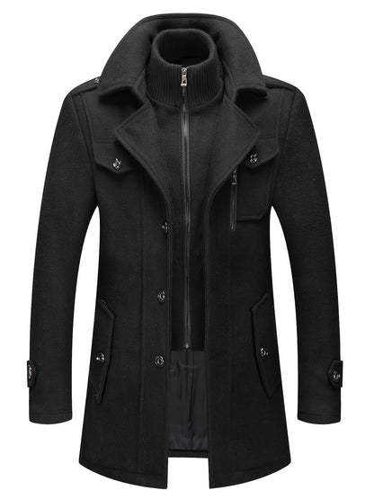 Men's Versatile Fleece Single-Breasted Coat