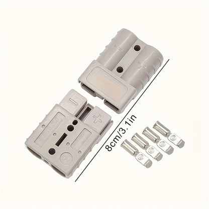 Quick Connect Battery Disconnect Kit 50A – 10-Pack 2-Pole 6AWG Plug Set for Car, ATV, Trailer & RV Electrical Systems
