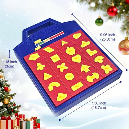 Shape Puzzle Pop-Up Board Game for Kids – Interactive Timer Matching Game with 3 Difficulty Levels, Hand-Eye Coordination STEM Toy, Educational Birthday Gift for Boys & Girls Ages 3+