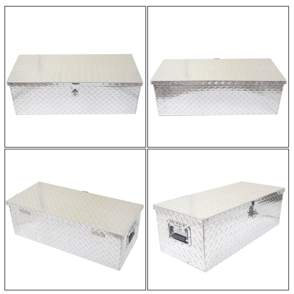 20'' Heavy Duty Aluminum Diamond Plate Tool Underbody Box for Pickup Truck Bed