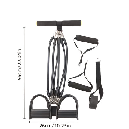Foot Resistance Band System Multi-Level – Adjustable Tension with Handles for Full Body Workouts, Legs, Arms & Core Training, Home Gym Fitness Equipment for Men & Women