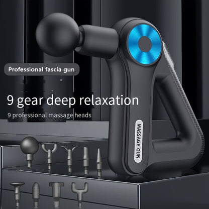 Massage Gun Deep Tissue 9 Interchangeable Heads USB Rechargeable - Powerful Electric Muscle Massager for Full Body, Fascia Gun for Men & Women, Fitness Recovery Gift for Mothers Day Fathers Day Birthday