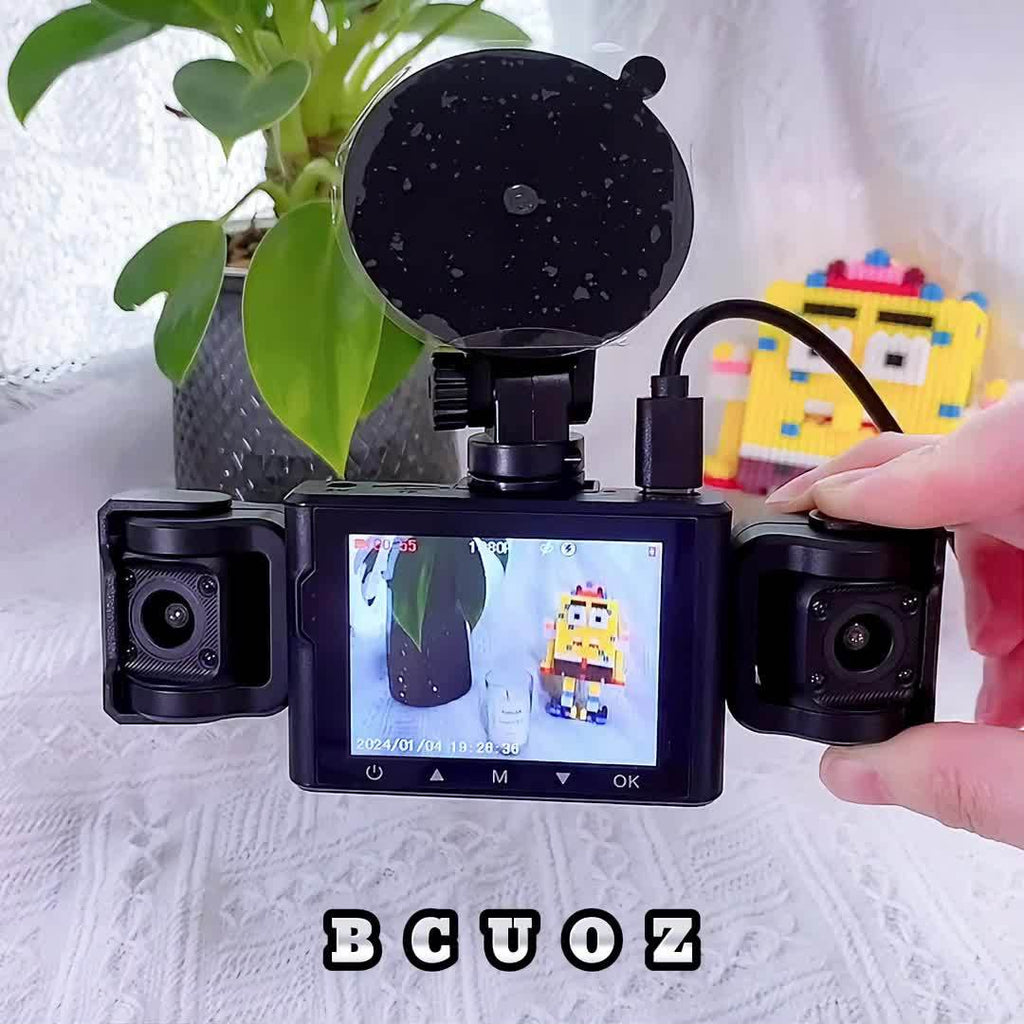 BCUOZ 360° Panoramic 4-Channel 1080P HD Ultimate Safety Dash Cam Kit, 1080P Front And 720P Rear/Left/Right Full Coverage, Four Views Displayed Simultaneously, IR HD Night Vision, WDR, G-Sensor, Loop Recording - Auto Parts/Car Dashboard Camera/Safety