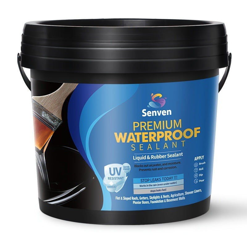 Professional-Grade Liquid Rubber Waterproof Sealant - 32oz UV-Resistant & Elastic Formula for Roof/Concrete/RV/Boat Leaks | All-Weather Crack Filler for Masonry & Vacation Homes Indoor/Outdoor Use