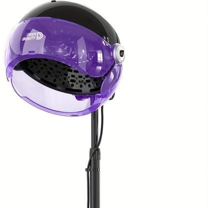 Ionic Floor-Standing Hooded Hair Dryer 1875W — Adjustable Height Professional Salon Hood Dryer for Deep Conditioning, Natural Hair, Roller Sets & Color Processing, 4 Colors