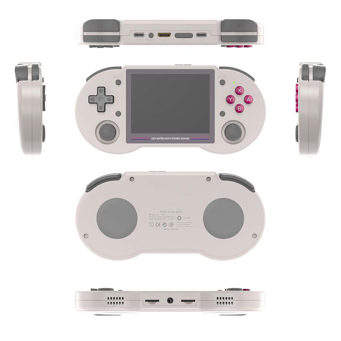 Anbernic RG353PS Handheld Game Console Linux RK3566 3.5-Inch 4:3 IPS HDMI Retro Emulator 3500mAh Plug and Play Wi-Fi Bluetooth