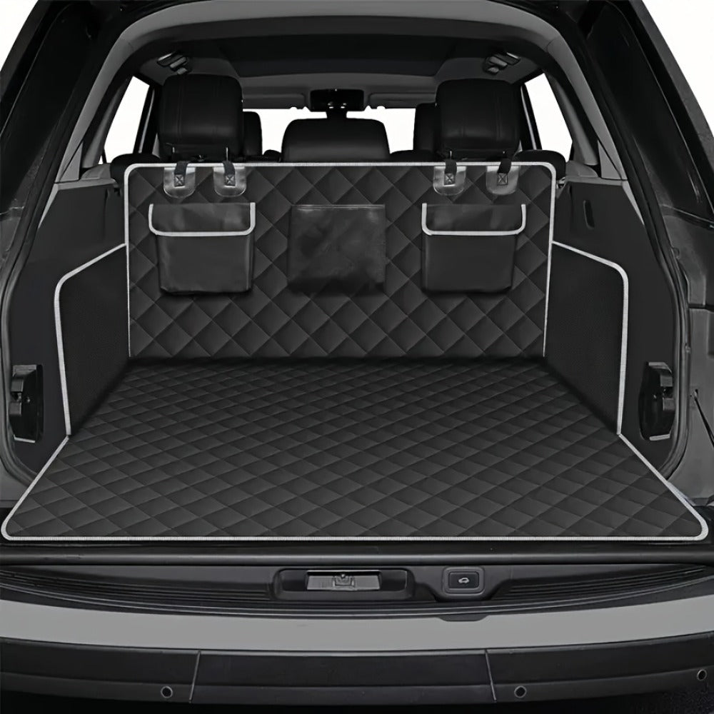 Car Trunk Mat with Storage Bag, Anti-Slip Pet Cargo Pad & Vehicle Trunk Protection Liner, Waterproof Non-Slip Bottom, Universal Fit for SUV Truck Sedan, Black