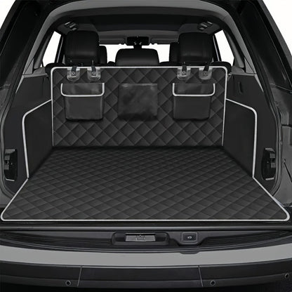 Car Trunk Mat with Storage Bag, Anti-Slip Pet Cargo Pad & Vehicle Trunk Protection Liner, Waterproof Non-Slip Bottom, Universal Fit for SUV Truck Sedan, Black
