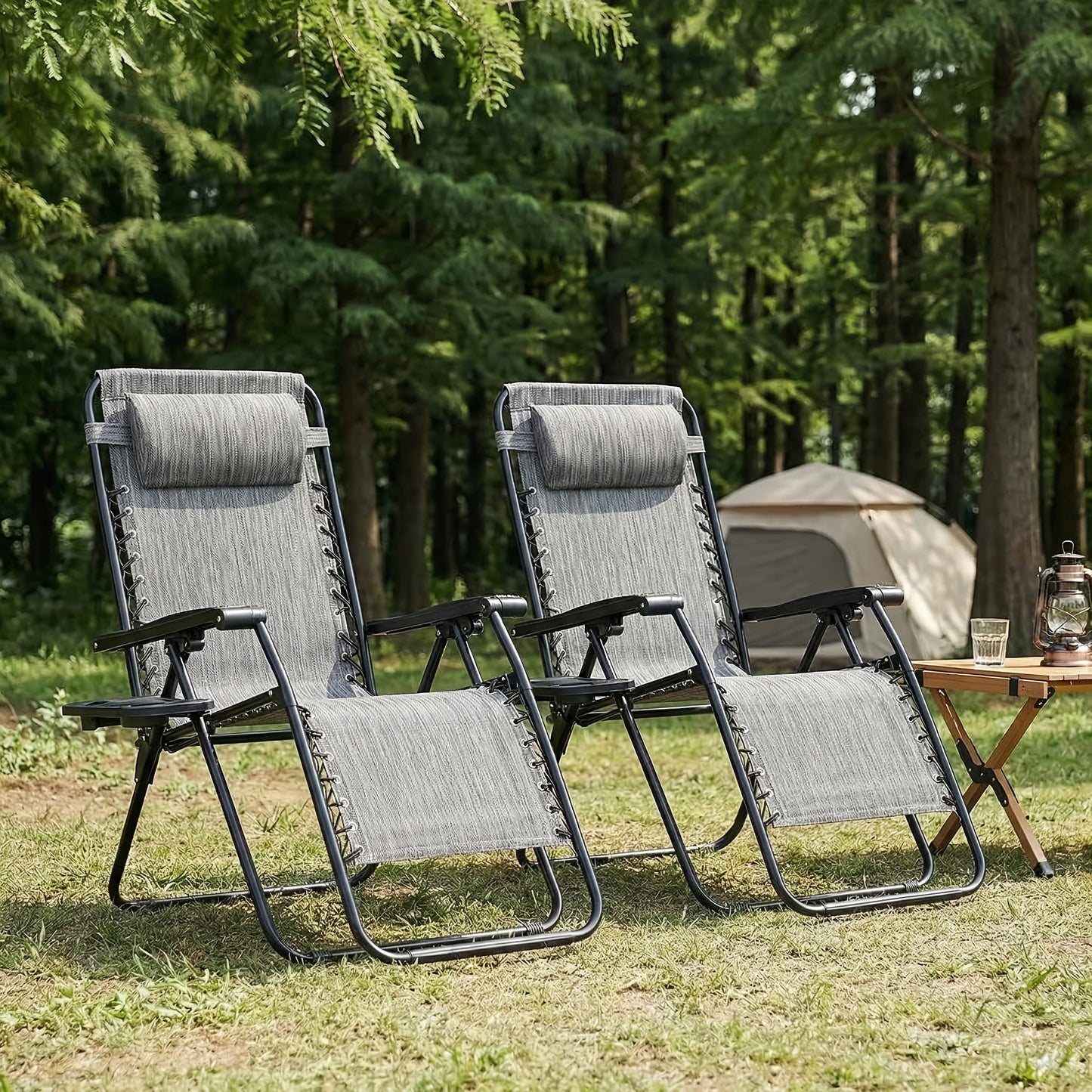 Zero Gravity Chair 2 Pack – 330lb Capacity, Ergonomic Adjustable Recline & Locking System, Foldable Patio Lounger with Cup Holder – Lawn, Poolside, Beach & Travel