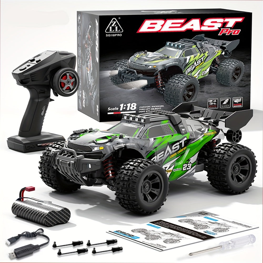 High Speed RC Off-Road Car 70KM/H Brushless Motor 1:14 1:16 Scale – 4WD All-Terrain Remote Control Monster Truck Dual Battery Option for Boys Kids Adults, Best Birthday Christmas Gift
