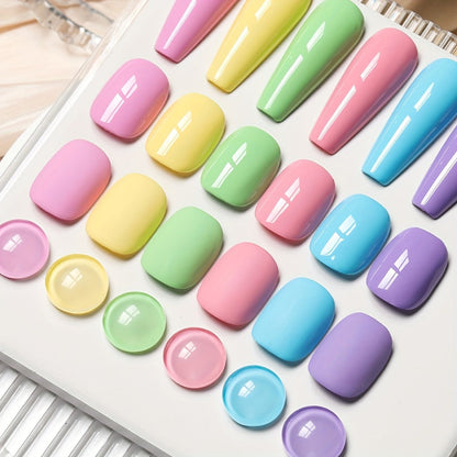 Sweetheart Candy Gel Nail Polish Set 6 Colors – Multicolor Glossy LED Nail Art Kit Long-Lasting Salon Quality Semi Permanent Spring Summer Nail Gel Easy Apply Non-Toxic 6pcs