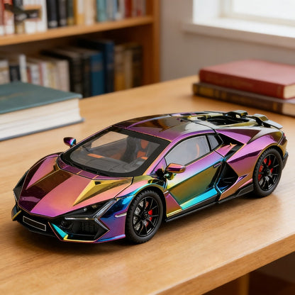 1:24 Scale Die-Cast Sports Car Model Collectible - Zinc Alloy Static Ornament with Realistic Details, Home Desktop Decoration, Gift for Car Lovers Men Adults