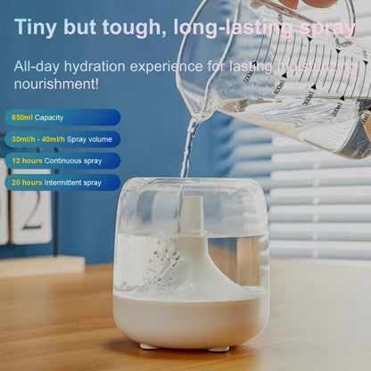 Cool Mist Humidifier with 7-Color Night Light & Transparent Tank | USB Quiet Humidifier 24H Runtime, 2-Speed Mist, Top-Fill Design for Bedroom, Office & Small Spaces | White & Green