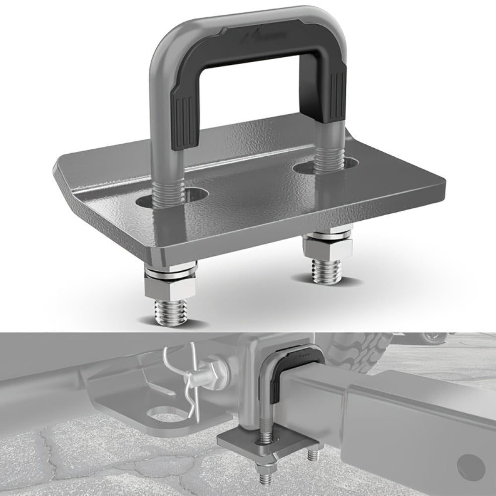 Trailer Hitch Tightener Anti Rattle Stabilizer 2 Inch Heavy Duty Steel U-Bolt with Rubber Cover Hitch Mount Wobble Eliminator for 2" Receiver - Multiple Colors