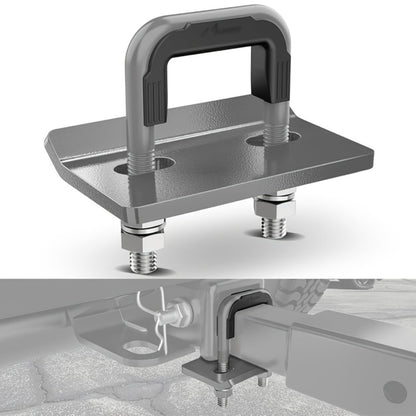 Trailer Hitch Tightener Anti Rattle Stabilizer 2 Inch Heavy Duty Steel U-Bolt with Rubber Cover Hitch Mount Wobble Eliminator for 2" Receiver - Multiple Colors