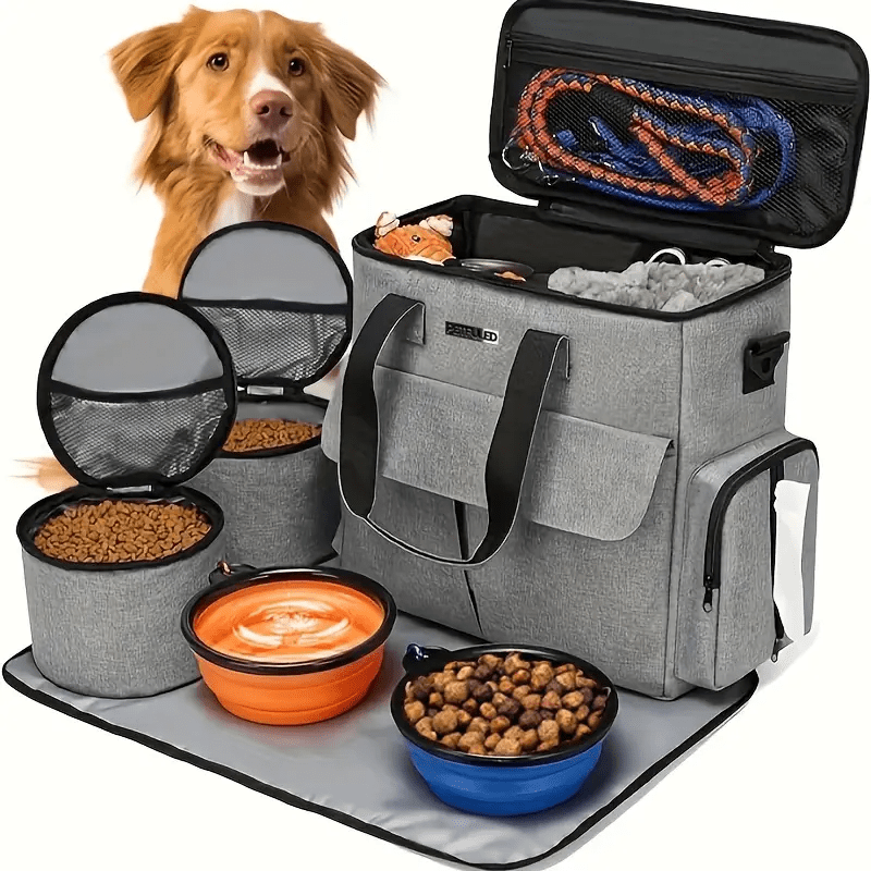 Dog Treat Pouch 5-Pack – Large Capacity Training Bag with Zip Closure, Durable Nylon Multi-Functional Outdoor Pet Carrier Bag for Dogs, Perfect for Training, Walks, Camping & Hiking