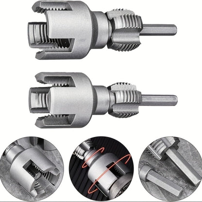 Pipe Thread Cutting Tool – High-Speed Steel Electric Drill Compatible PVC & Steel Pipe Threader, Inside & Outside Threading for 1/2" & 3/4" Pipes, Professional Plumbing & DIY Kit