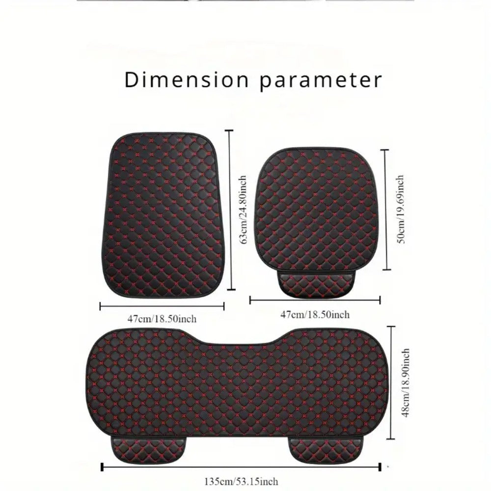 Car Back Seat Protector Waterproof, Universal Fit Anti-Stain Splash Guard Seat Cover for Car Interior, Durable Easy-Clean Rear Seat Cushion Liner in Black & Red