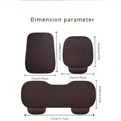 Car Back Seat Protector Waterproof, Universal Fit Anti-Stain Splash Guard Seat Cover for Car Interior, Durable Easy-Clean Rear Seat Cushion Liner in Black & Red