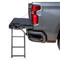 Universal Foldable Truck Tailgate Ladder For Pickup With Aluminum Step Grip Plates, Replaceable Rubber Ladder Feet & Stainless Steel Self Drilling Hex Screws For Easy Installation