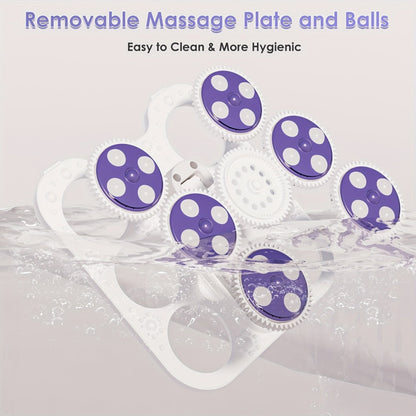Foot Spa Massager Collapsible with Heater & Temperature Control – Foot Bath with Bubbles, 6 Massage Rollers, Vibration, Red Light Therapy & Auto Massage for Home Foot Care, Black Blue