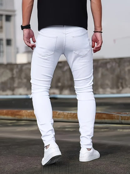 Men's Skinny Jeans - Classic Wash Patchwork