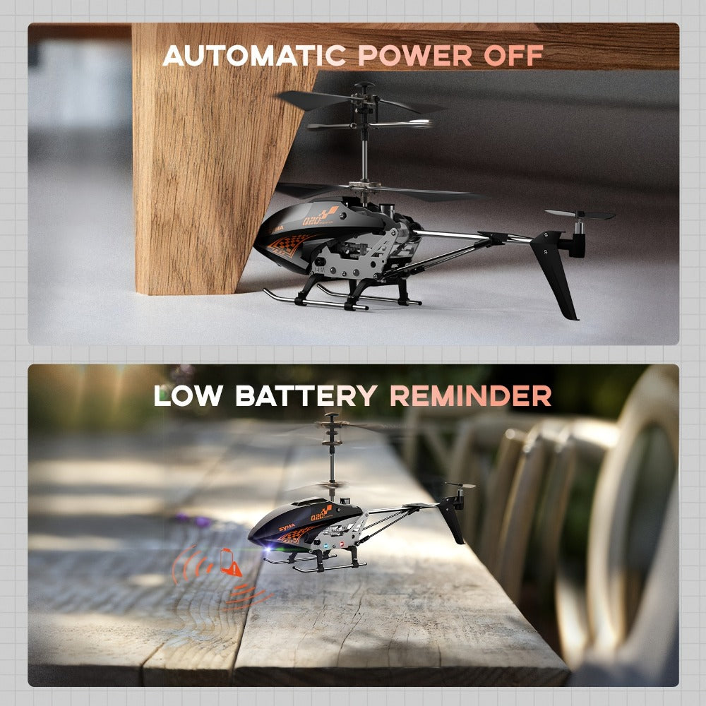 SYMA Q20 RC Helicopter for Kids 3.5CH – Altitude Hold One-Key Takeoff Indoor Drone, Alloy Body Gyro-Stabilized Remote Control Helicopter for Beginners Boys & Girls Ages 8 9 10 11 12, Birthday Christmas Gift (Black)