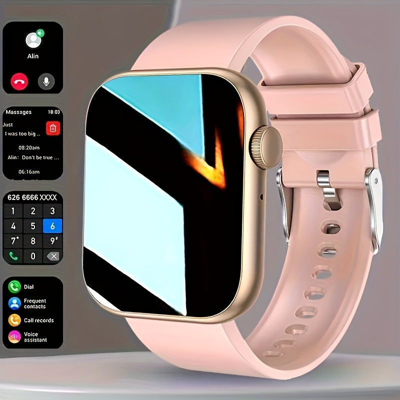 Smart Watch Fitness Tracker 2.01" Touchscreen – Dual Strap, HD Bluetooth Calls, 100+ Functions, Step & Calorie Tracking, Music & Notifications for Android & iPhone