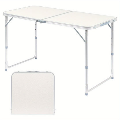 Outdoor Folding Picnic Table – Aluminum Alloy Rectangle Camping Table, Lightweight & Durable, Multi-Size 3ft/4ft for Patio, Backyard & Camping
