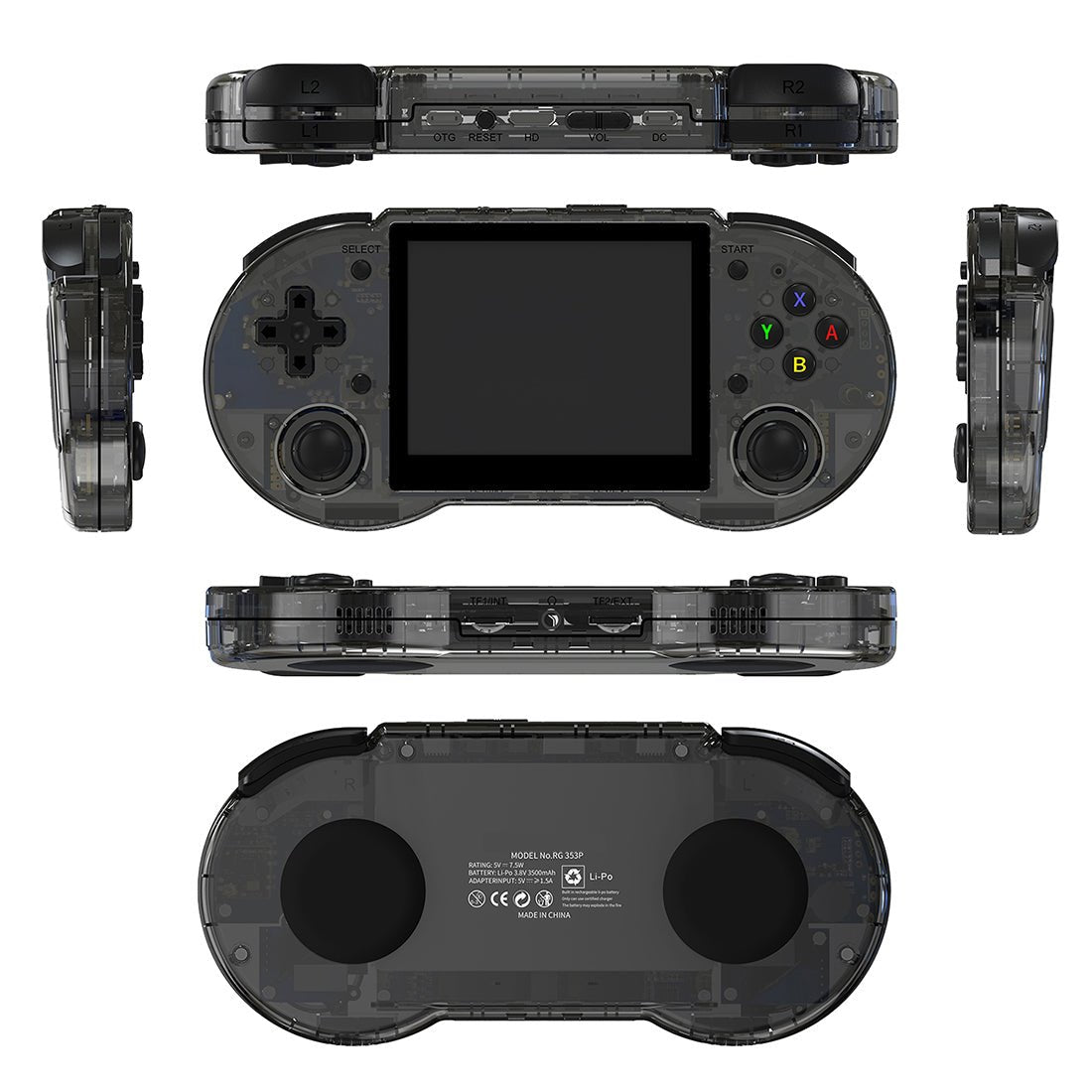 Anbernic RG353P Handheld Game Console Dual OS Android 11 Linux SNES Style 3.5-Inch IPS HDMI Retro Emulator 3500mAh 2GB RAM Wi-Fi Bluetooth