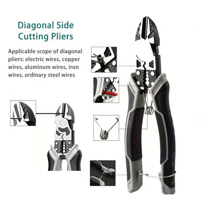 3pcs Pliers Set Diagonal Pliers Needle Nose Pliers Wire Cutter Multifunctional Electrician Hand Tools Heavy Duty Hardware Tool Kit