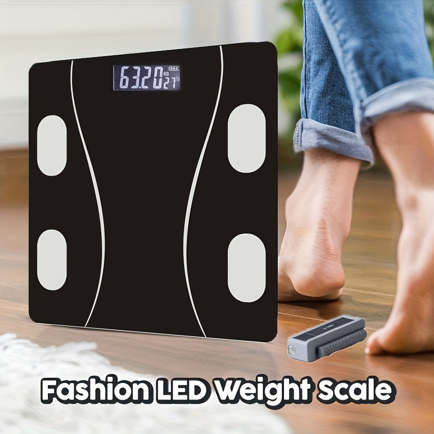 Digital Bathroom Scale 396lb – High-Precision Body Fat Scale with HD LCD Display, Temperature Reading, kg/lb Switch, Extra-Wide Platform, Electronic Body Weight Scale for Home & Bathroom, Multiple Styles