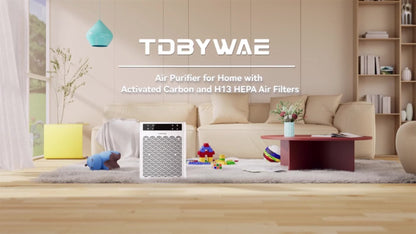 HEPA Air Purifier for Large Rooms Up to 3000 Sq Ft – True HEPA Filter, Activated Carbon, Double-Sided Intake, Removes Dust, Pet Dander, Smoke & Odors, Sleep Mode 22dB, Aromatherapy, 19Hr Timer