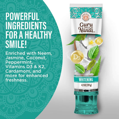 Hydroxyapatite Whitening Toothpaste Fluoride Free – Natural Teeth Whitening for Sensitive Teeth Stain Removal Fresh Breath Enamel Remineralization Support Daily Oral Care Non-Abrasive Clean Formula